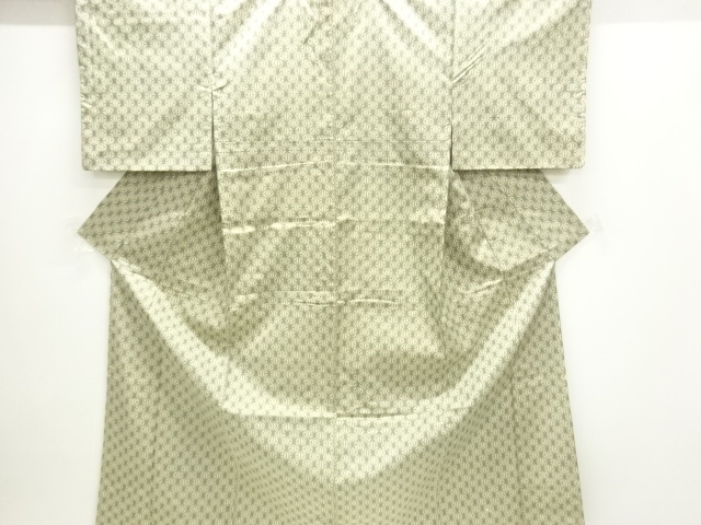 Nishijin kimono with woven hemp leaf pattern